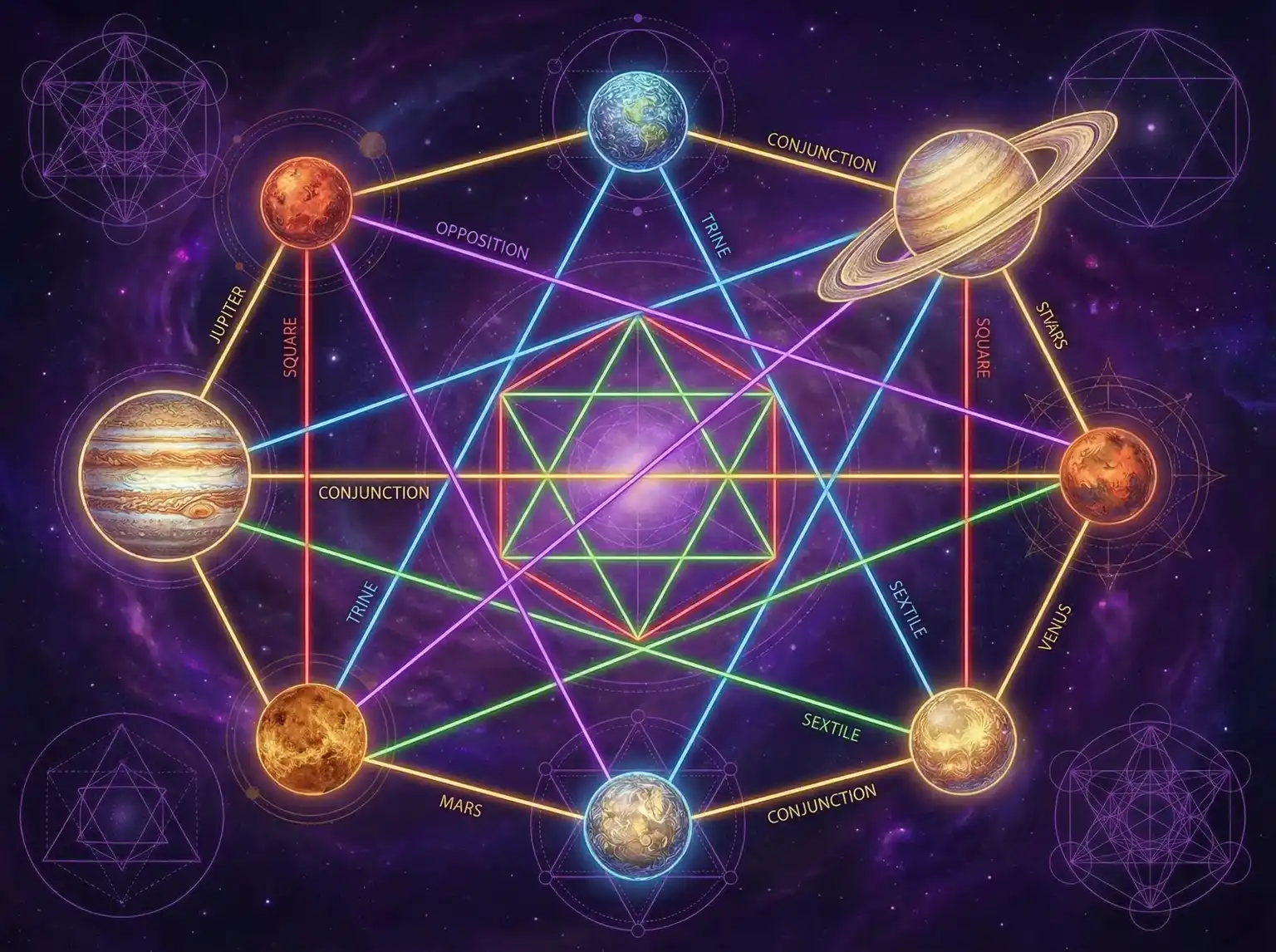 行星相位解读 - 欲望保姆完整版 | 占星学进阶
